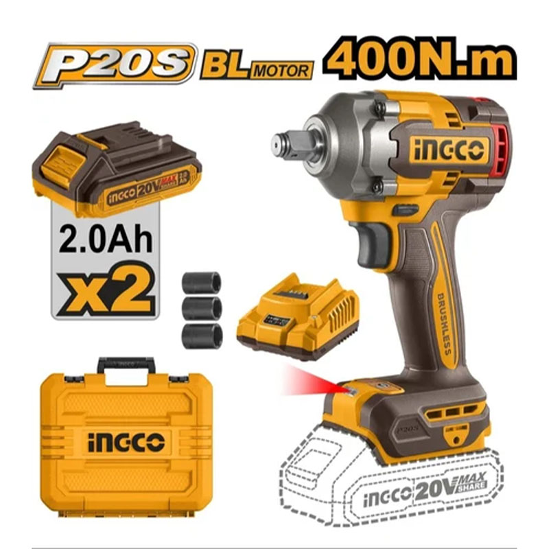 Máy siết bu lông dùng pin 20V INGCO CIWLI2040 kèm pin và sạc