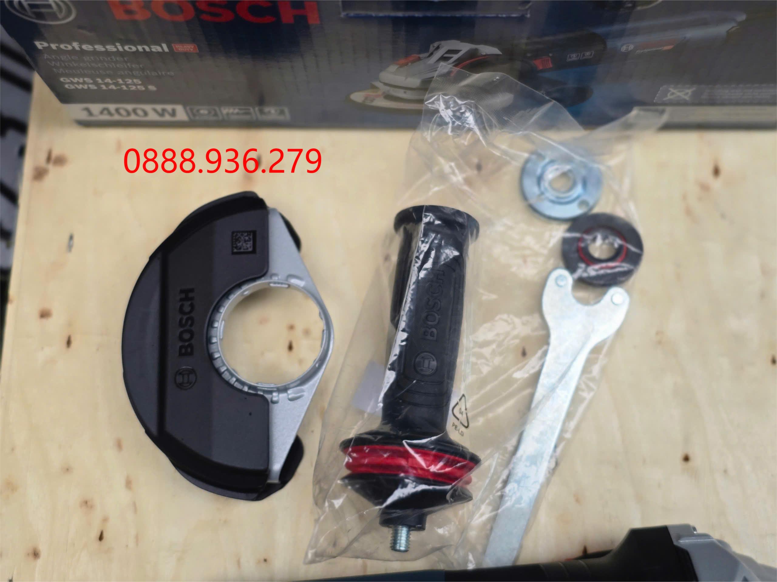 Máy Mài Góc Bosch GWS 14-125 S phụ kiện đầy đủ