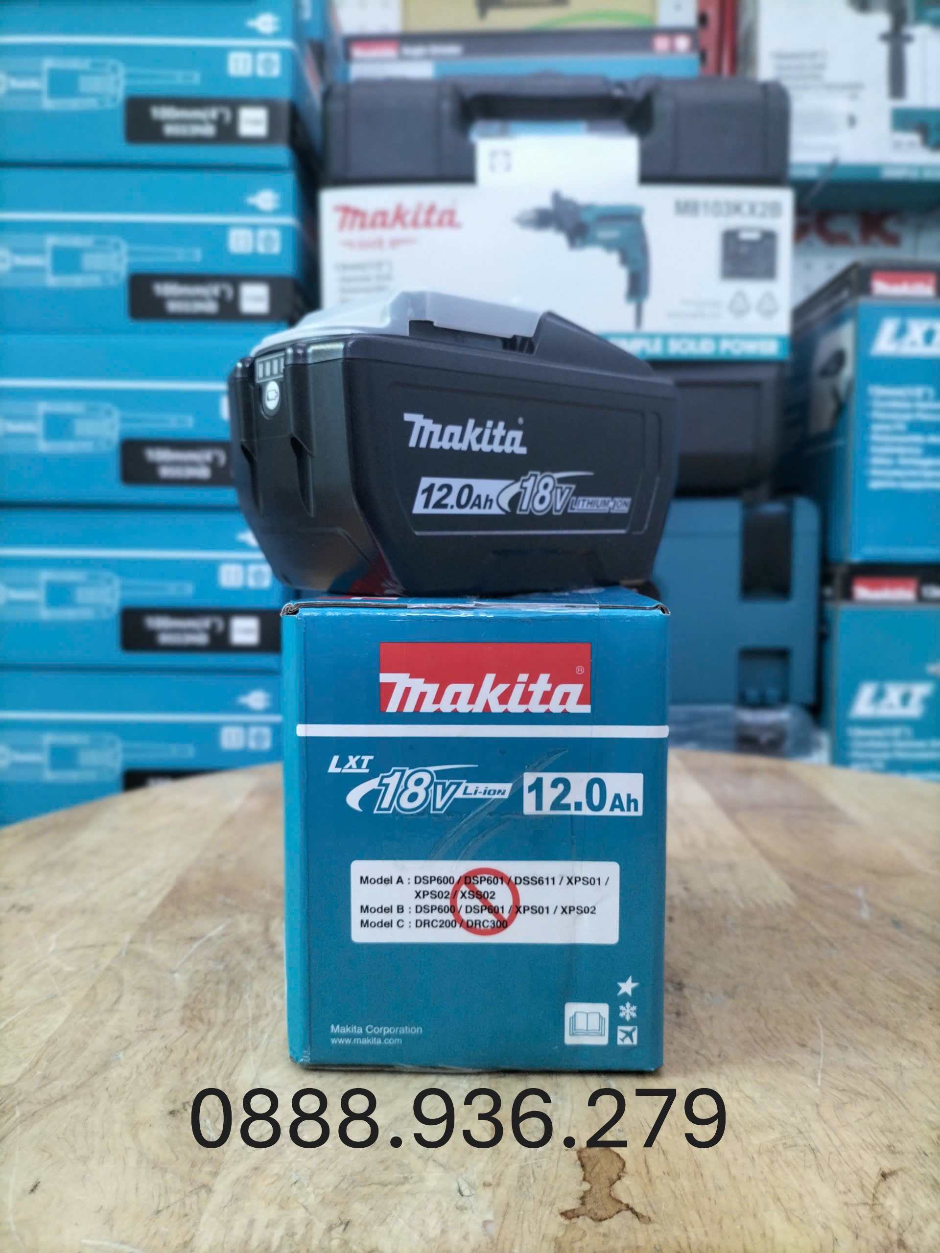 Pin Makita BL18120 18V 12Ah dung lượng lớn