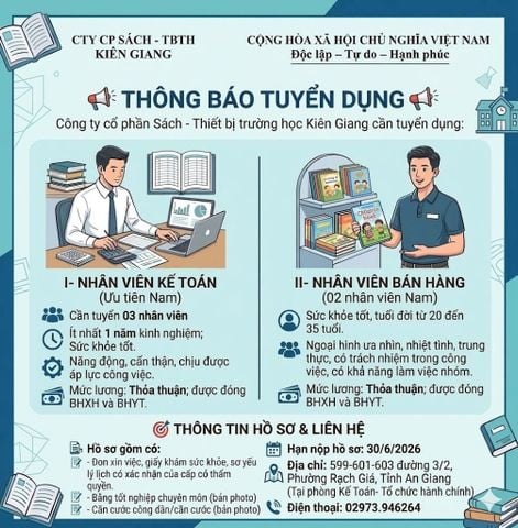 THÔNG BÁO TUYỂN DỤNG