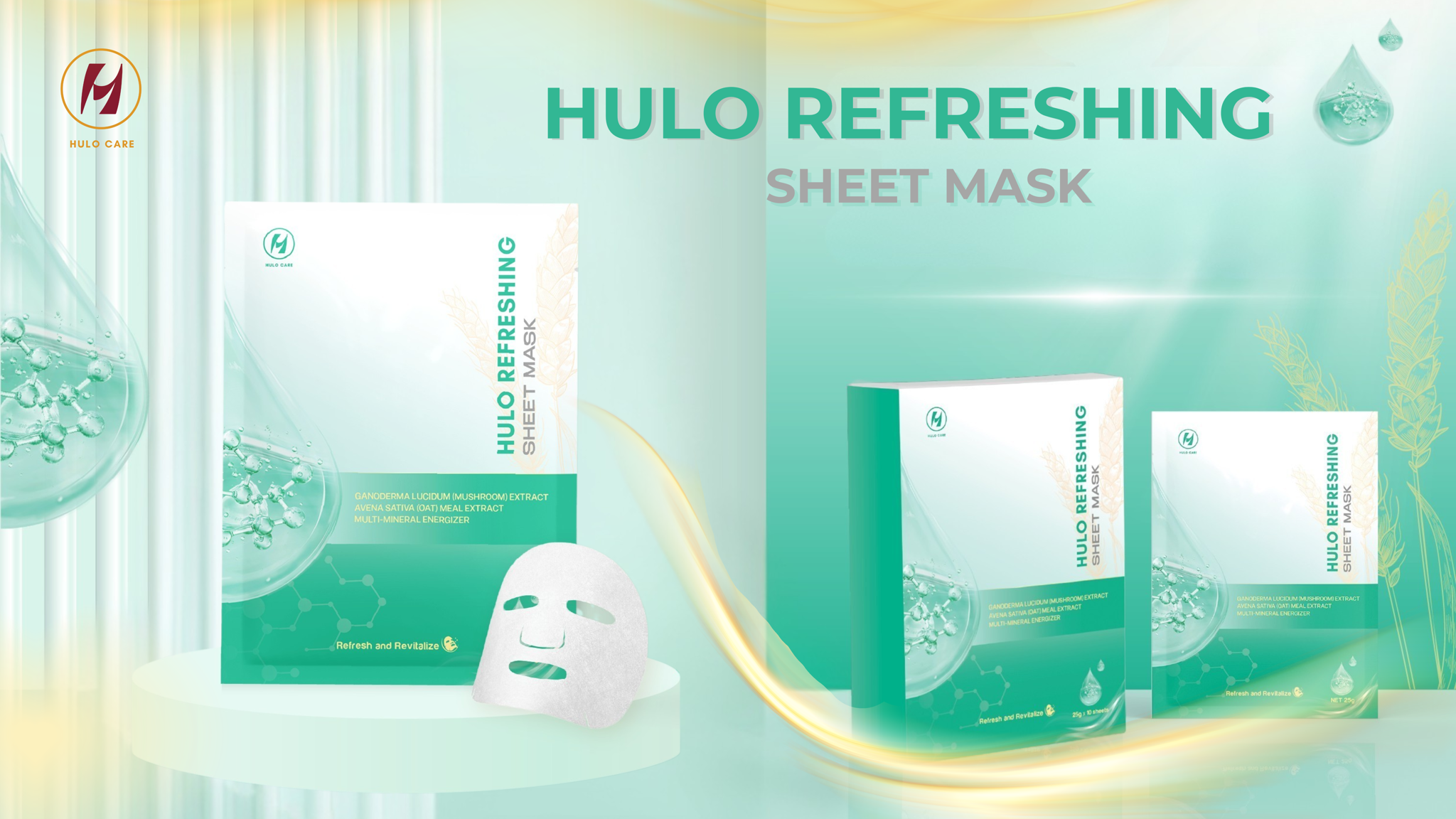 HULO REFRESHING SHEET MASK - CÚ CHẠM MÁT DỊU CHO LÀN DA