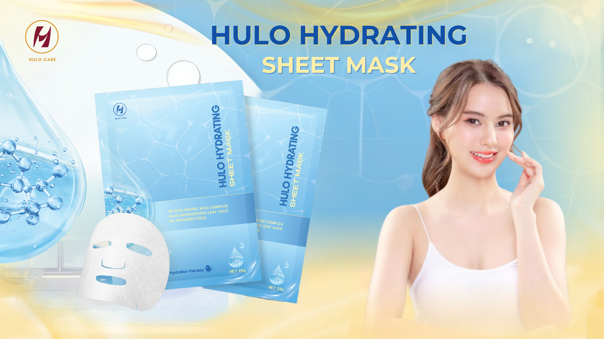 Hulo Hydrating Sheet Mask - Mặt Nạ Cấp Ẩm Chuyên Sâu, Cứu Tinh Cho Làn Da Khô