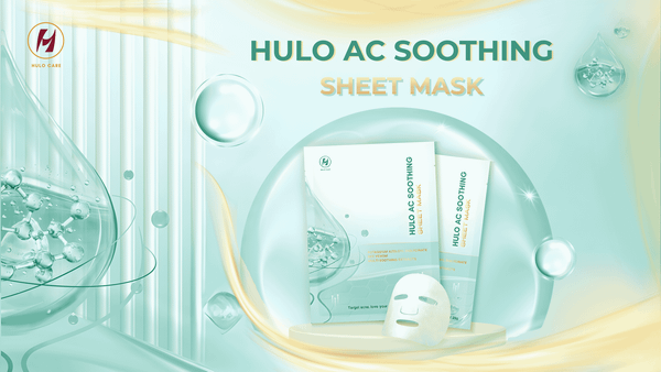 MẶT NẠ HỖ TRỢ LÀM DỊU, CÂN BẰNG ẨM CHO DA MỤN - HULO AC SOOTHING SHEET MASK