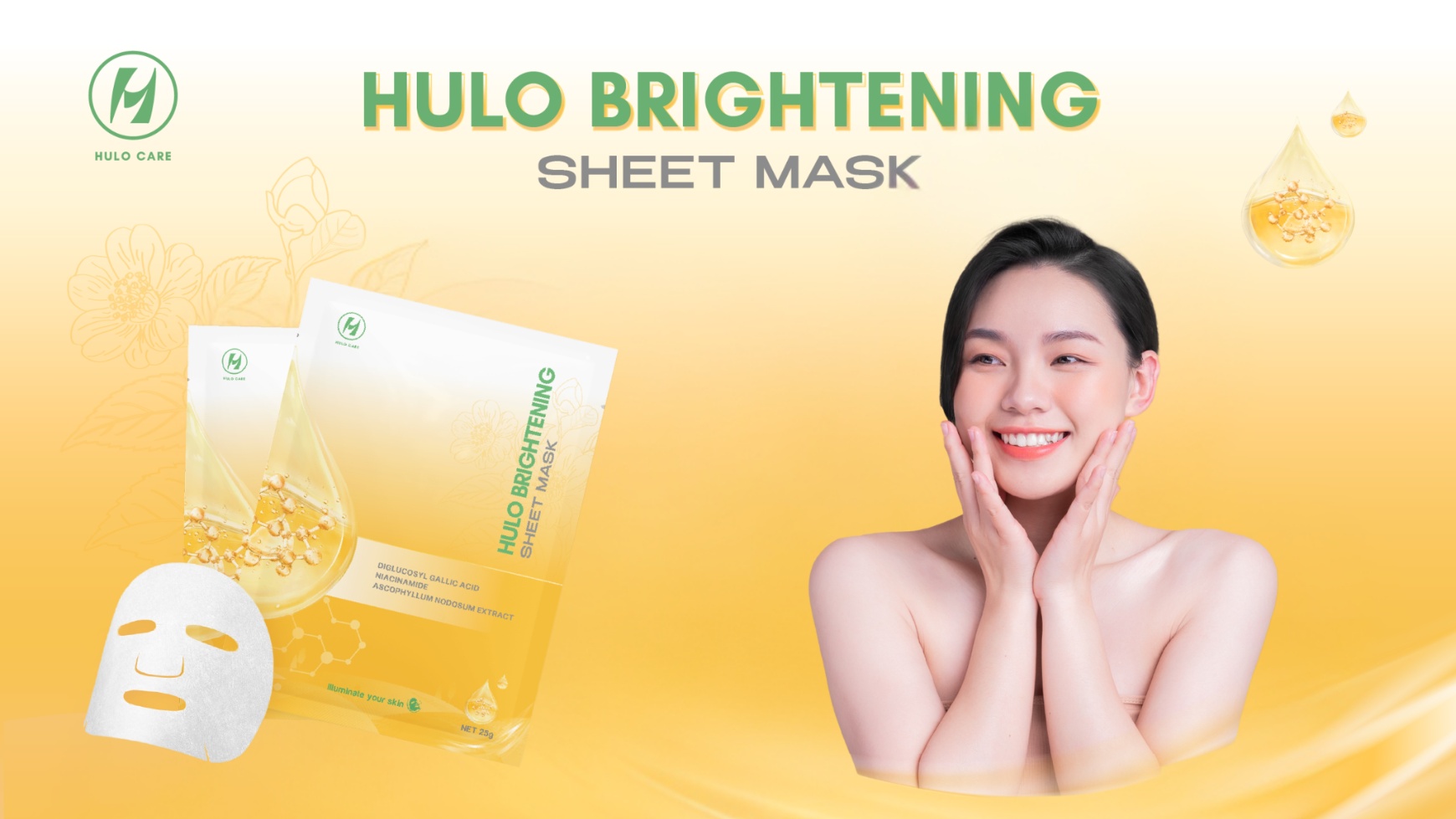 HULO BRIGHTENING SHEET MASK: BÍ QUYẾT GIÚP DA SÁNG RẠNG RỠ VÀ ĐỀU MÀU