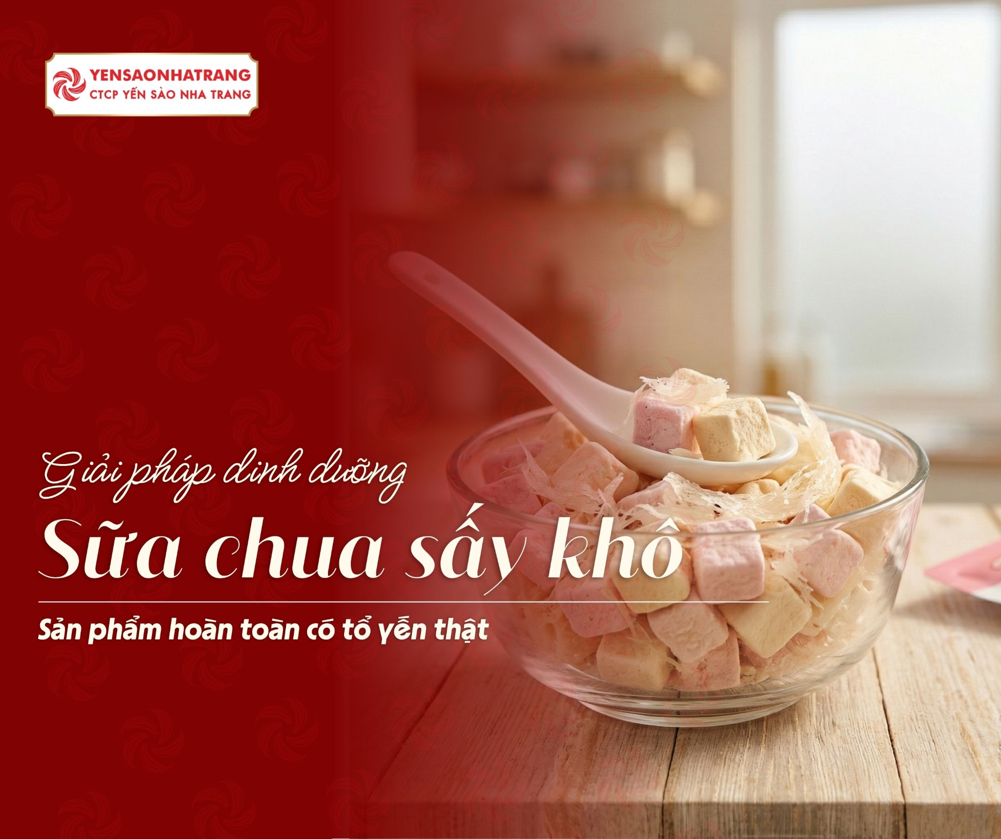 Sữa chua sấy khô có tổ yến thật: Giải pháp dinh dưỡng thời hiện đại