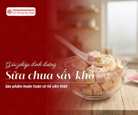 Sữa chua sấy khô có tổ yến thật: Giải pháp dinh dưỡng thời hiện đại