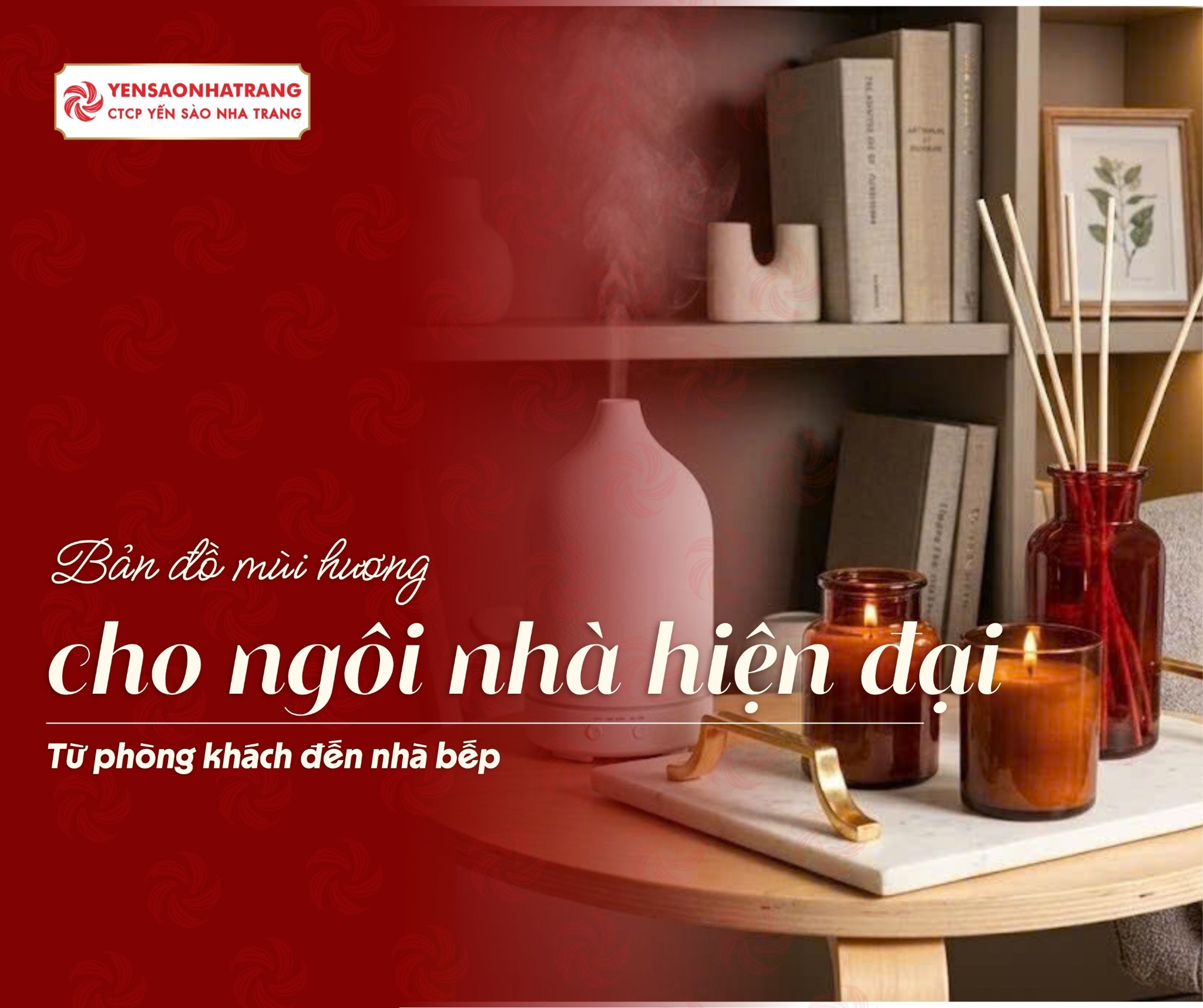 Bản đồ mùi hương cho ngôi nhà hiện đại, từ phòng khách đến nhà bếp