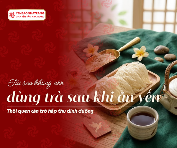 Tại sao không nên dùng trà sau khi ăn yến?