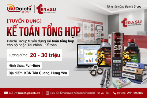 Chuyên viên Kế Toán Tổng Hợp - Làm việc tại Hưng Yên