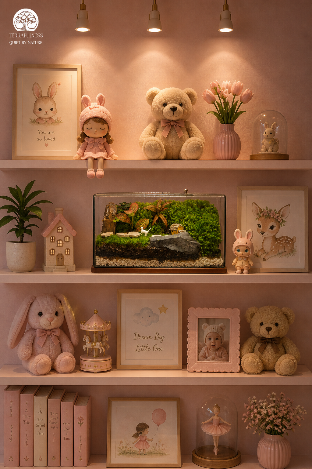 Mang Năng Lượng Xanh Lên Bàn Học Bằng Terrarium