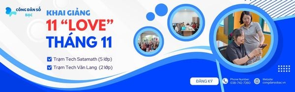 LỊCH KHAI GIẢNG CÁC LỚP KỸ NĂNG SỐ THÁNG 11 CỦA CÔNG DÂN SỐ BẠC