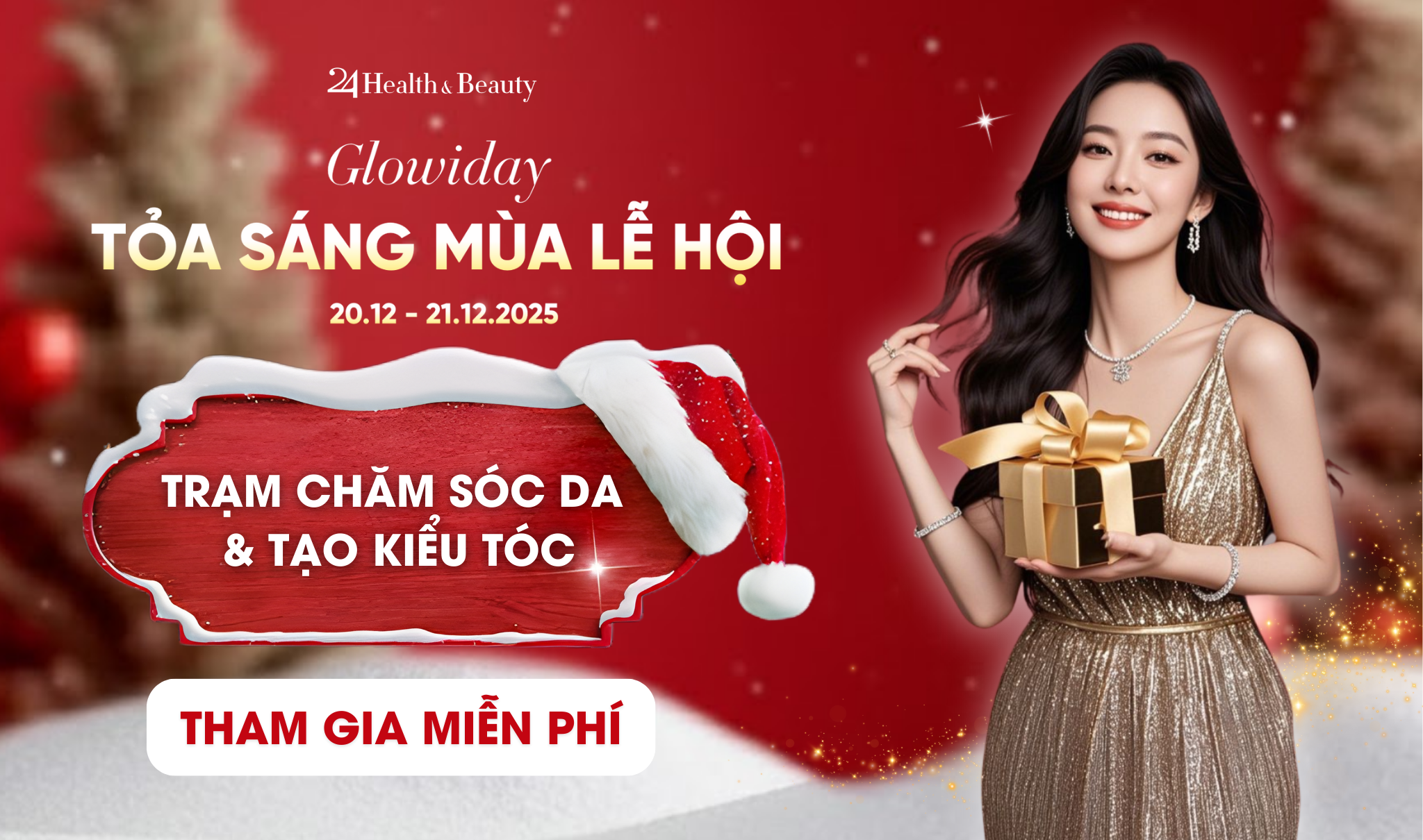 WORKSHOP GLOWIDAY - TOẢ SÁNG MÙA LỄ HỘI: TRẠM CHĂM SÓC DA & TẠO KIỂU TÓC MIỄN PHÍ