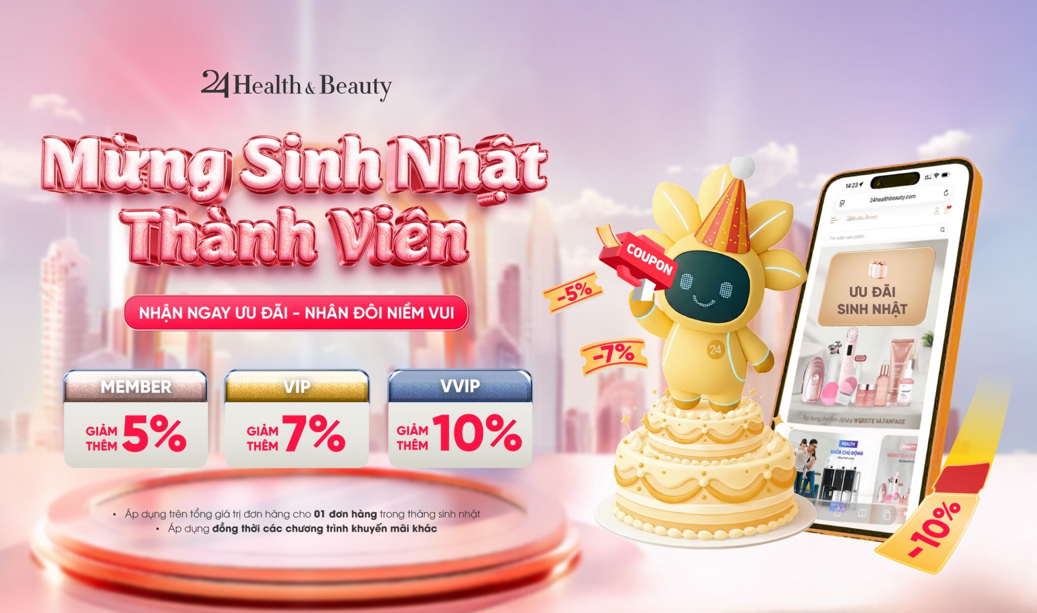 CHƯƠNG TRÌNH ƯU ĐÃI SINH NHẬT DÀNH RIÊNG CHO KHÁCH HÀNG THÂN THIẾT