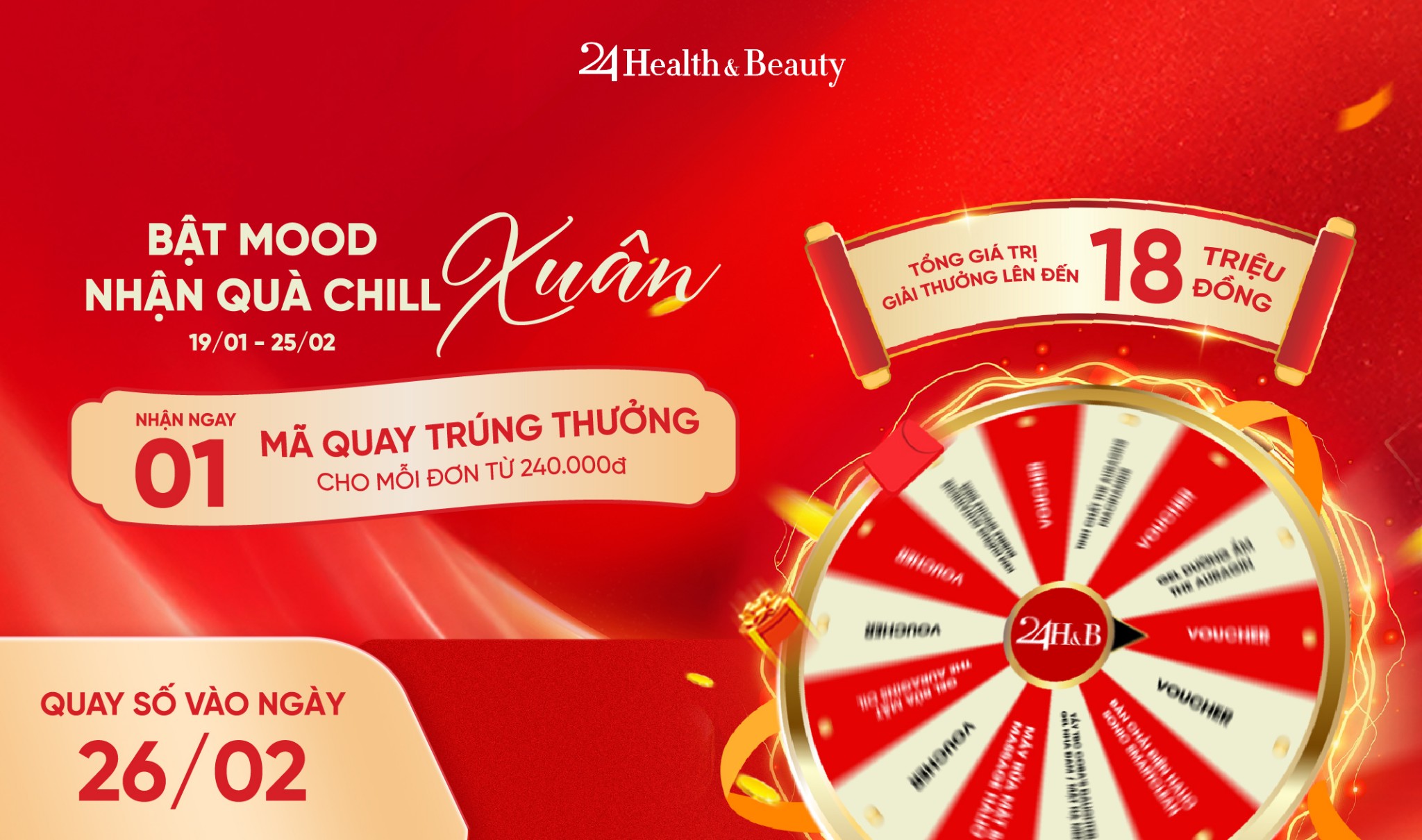 CHƯƠNG TRÌNH QUAY SỐ MAY MẮN “BẬT MOOD XUÂN - NHẬN QUÀ CHILL”