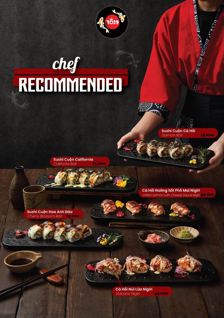 TOP 5 KIỆT TÁC SUSHI CHỈ TỪ 69K TẠI TOJY BÌNH CHÁNH!