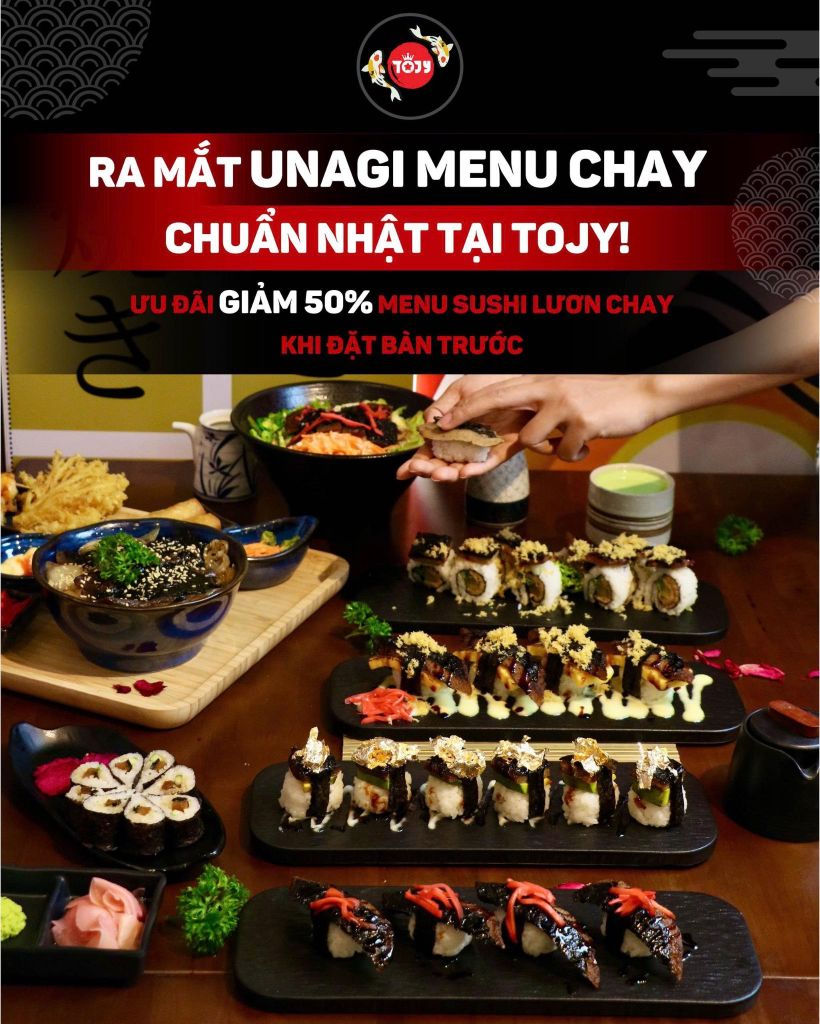 🌿✨ƯU ĐÃI RA MẮT MÓN MỚI THÁNG 11 – GIẢM 50% MENU SUSHI LƯƠN CHAY