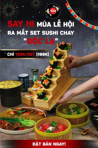 🥗 TRẢI NGHIỆM MỚI LẠ “NẤC THANG SUSHI THĂNG HOA” TẠI TOJY CHỈ 159K?
