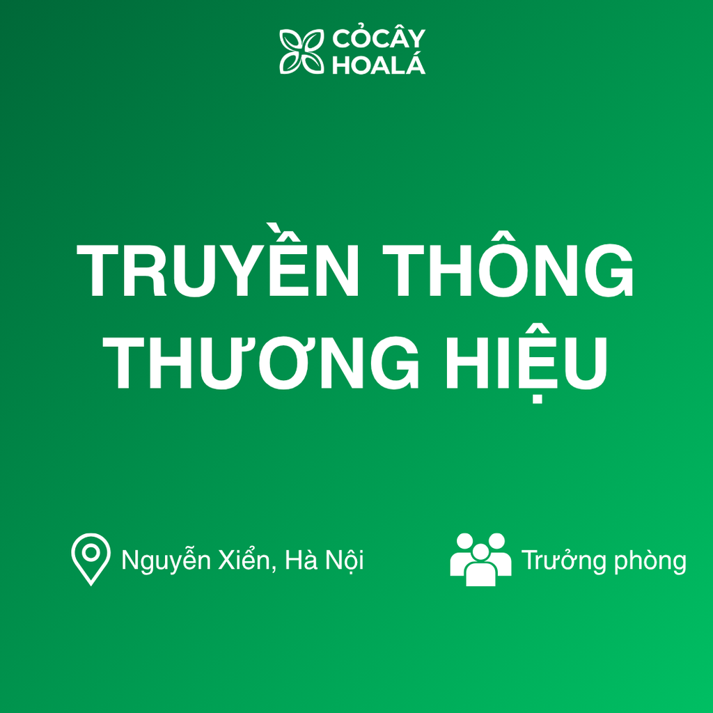Trưởng Phòng Truyền Thông Thương Hiệu