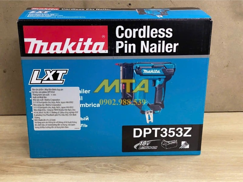 Gói hàng máy bắn đinh pin Makita DPT353 trước khi giao khách