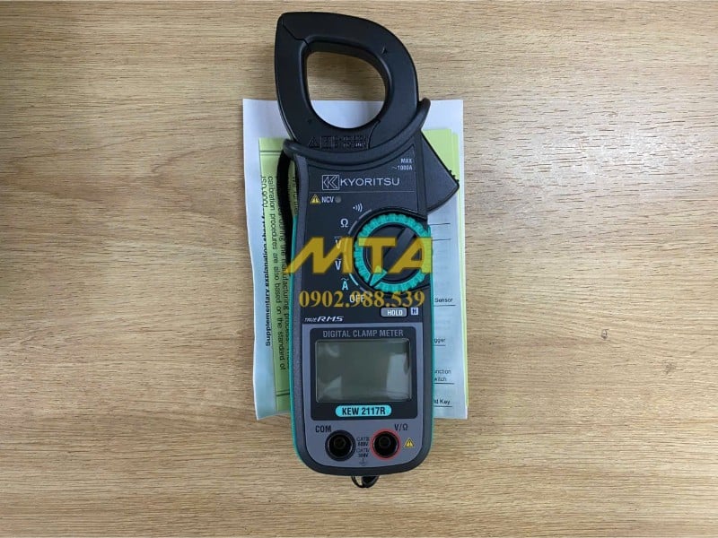 Mặt trước ampe kìm đo dòng Kyoritsu 2117R Mat-truoc-ampe-kim-do-dong-Kyoritsu-2117R