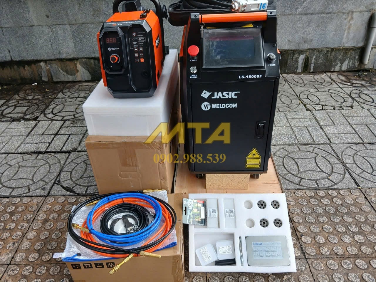 Máy Hàn Laser Jasic LS-15000F thế hệ thứ 3 trọn bộ sản phẩm