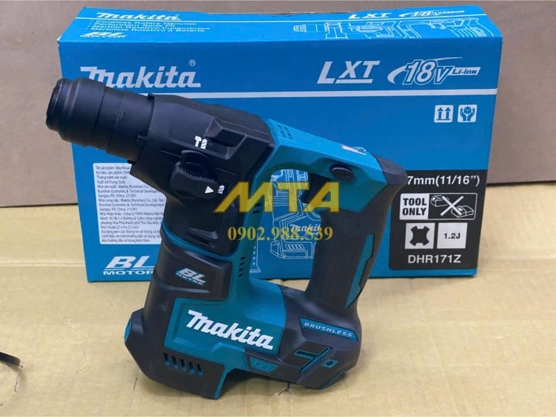 Thân máy khoan pin Makita DHR171 nhỏ gọn dễ thao tác