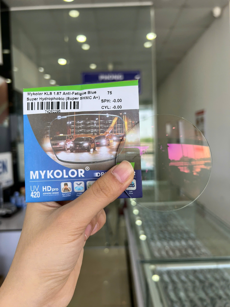 Tròng Kính Mykolor KLS 1.67 Anti-Fatigue Blue – Giải Pháp Bảo Vệ Mắt Cho Người Dùng Màn Hình Hiện Đại