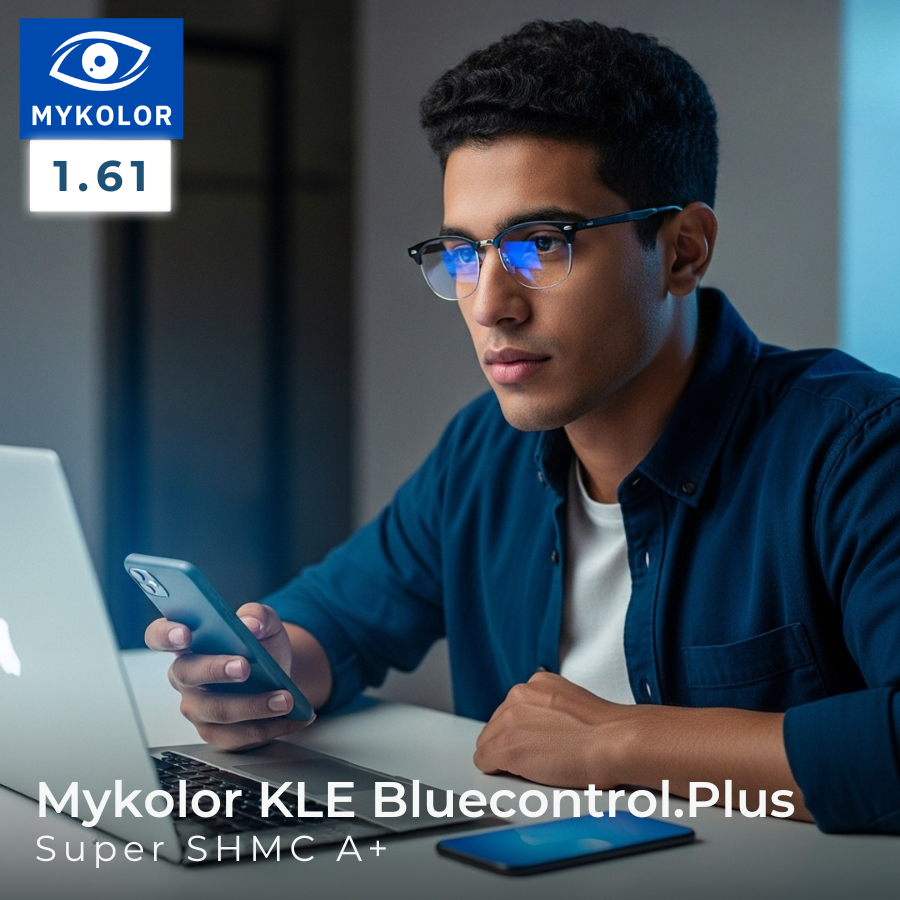 Tròng kính Mykolor KLE 1.61 Bluecontrol.Plus có cần thiết để bảo vệ mắt khỏi ánh sáng xanh?