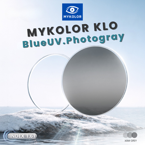 Tròng kính Mykolor KLO 1.61 BlueUV.Photogray tại Tony Luxury – Giải pháp đổi màu & bảo vệ mắt toàn diện