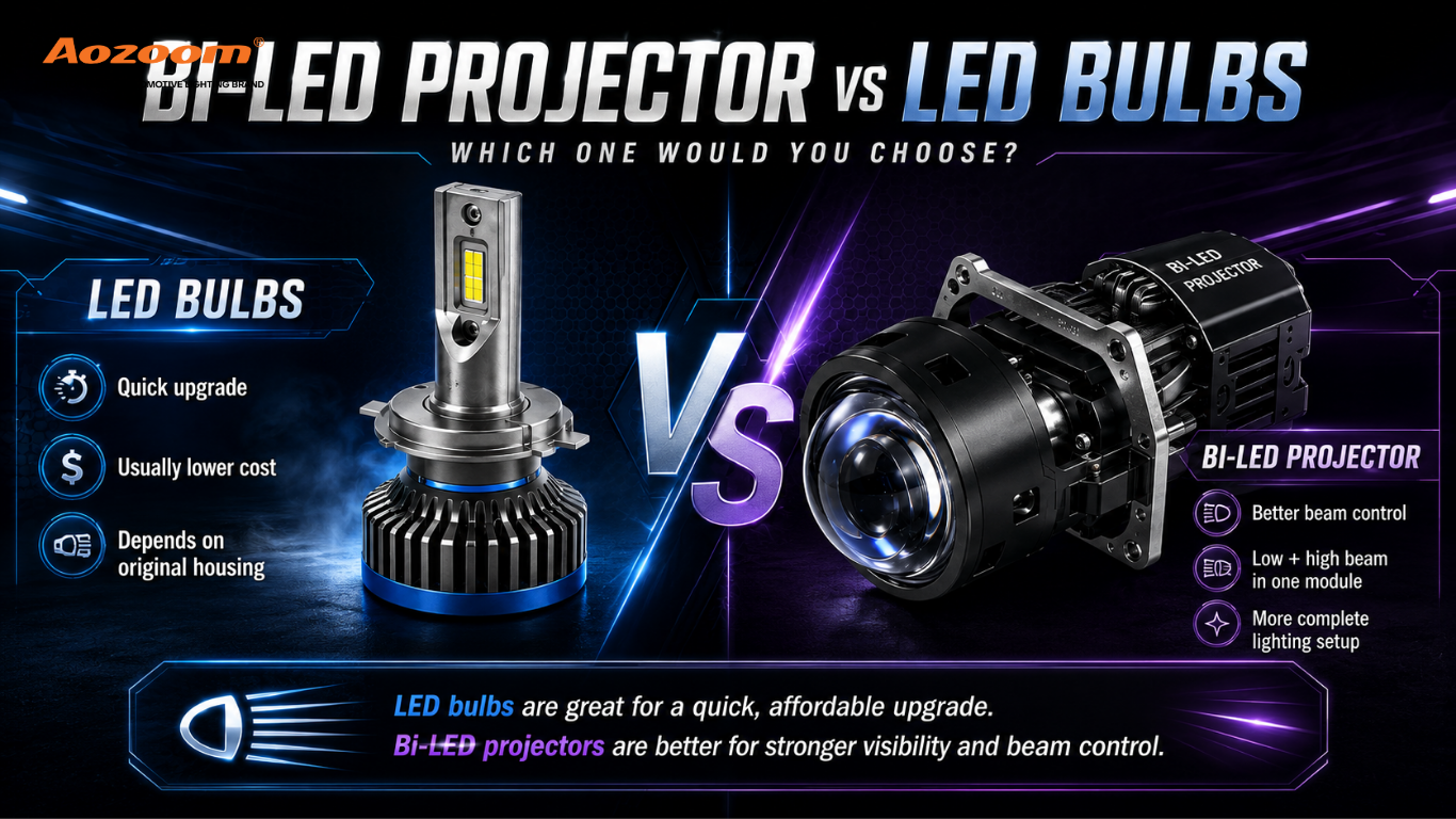 Bi-LED Projector vs LED Bulbs: Which Upgrade Fits Your Car?