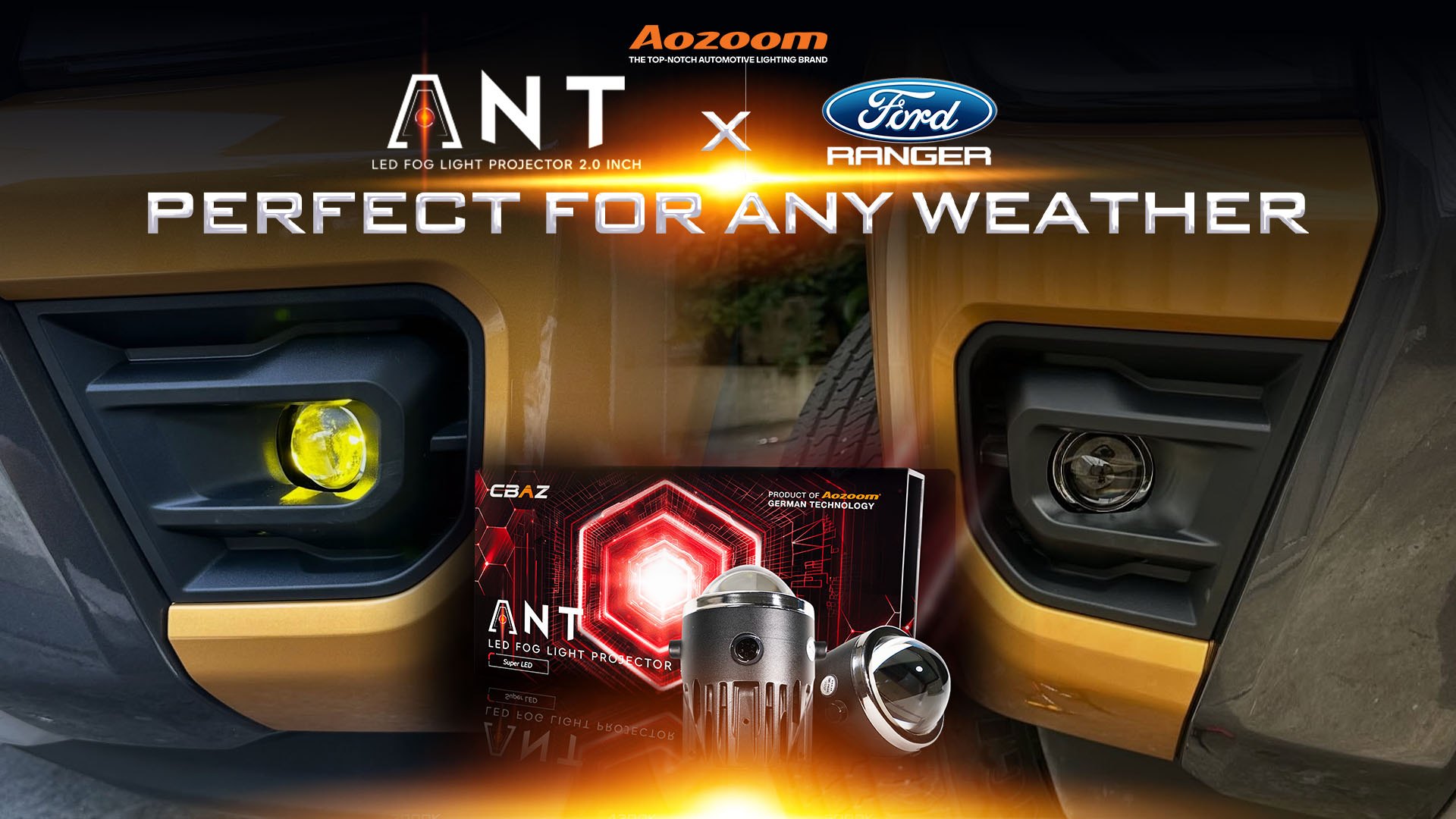 Case Study: The Ultimate All-Weather Solution for a Ford Ranger with AOZOOM ANT Fog Lights