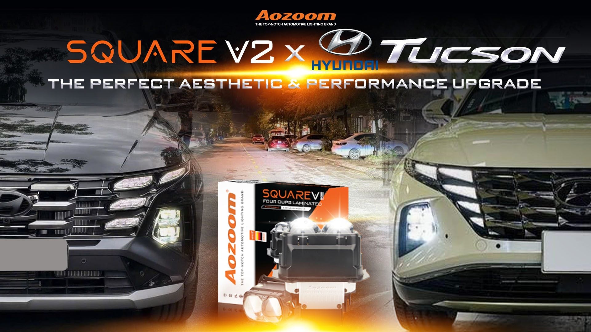 Installation Spotlight: Modernizing a Hyundai Tucson with AOZOOM SQUARE V2 Projectors