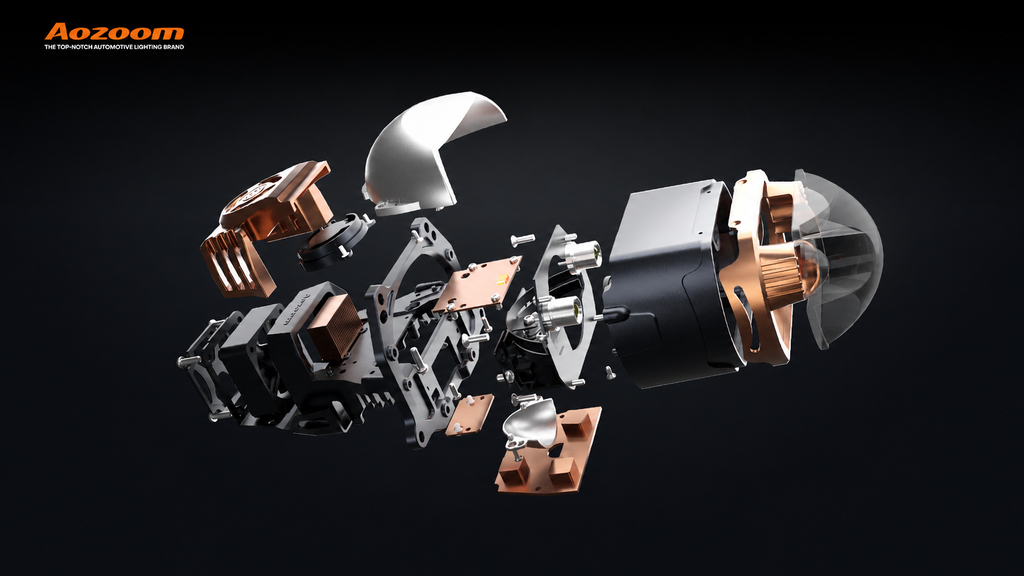 Laser projector headlights combine LED lighting with laser-assisted high beam for longer-range visibility