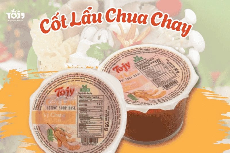 Cốt lẩu chua TOJY tiện lợi, dễ chế biến cho nhiều món lẩu chay