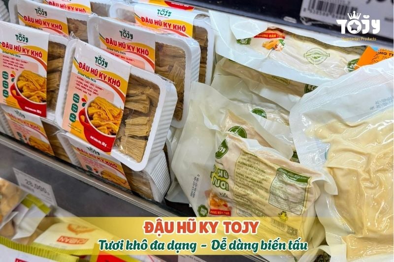 Đậu hũ ky TOJY, tươi khô đa dạng, dễ dàng biến tấu