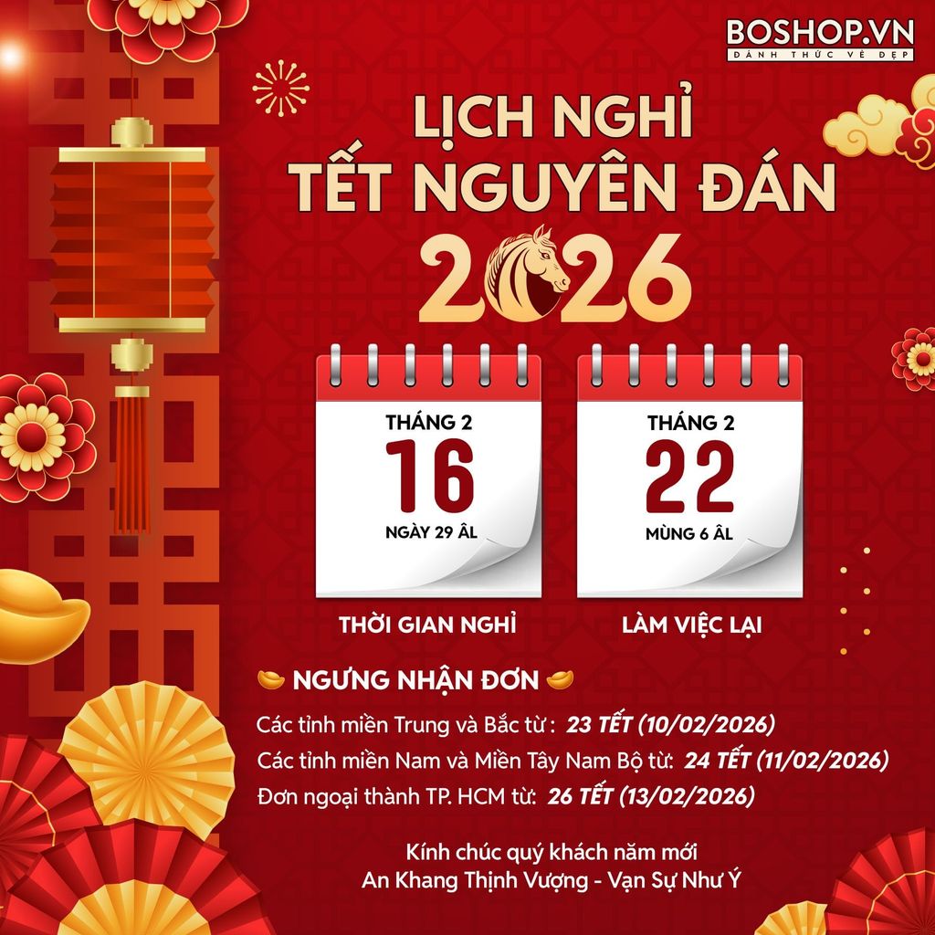 🧧 THÔNG BÁO: LỊCH NGHỈ TẾT NGUYÊN ĐÁN BÍNH NGỌ 2026 🧧