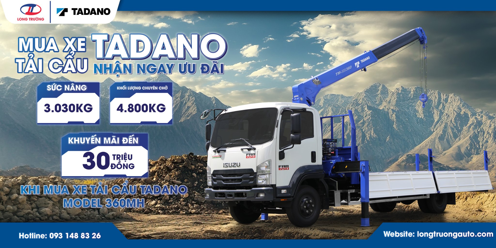 🚛 ISUZU – TADANO: SỨC MẠNH VƯỢT TRỘI, HIỆU QUẢ TỐI ĐA 🚛
