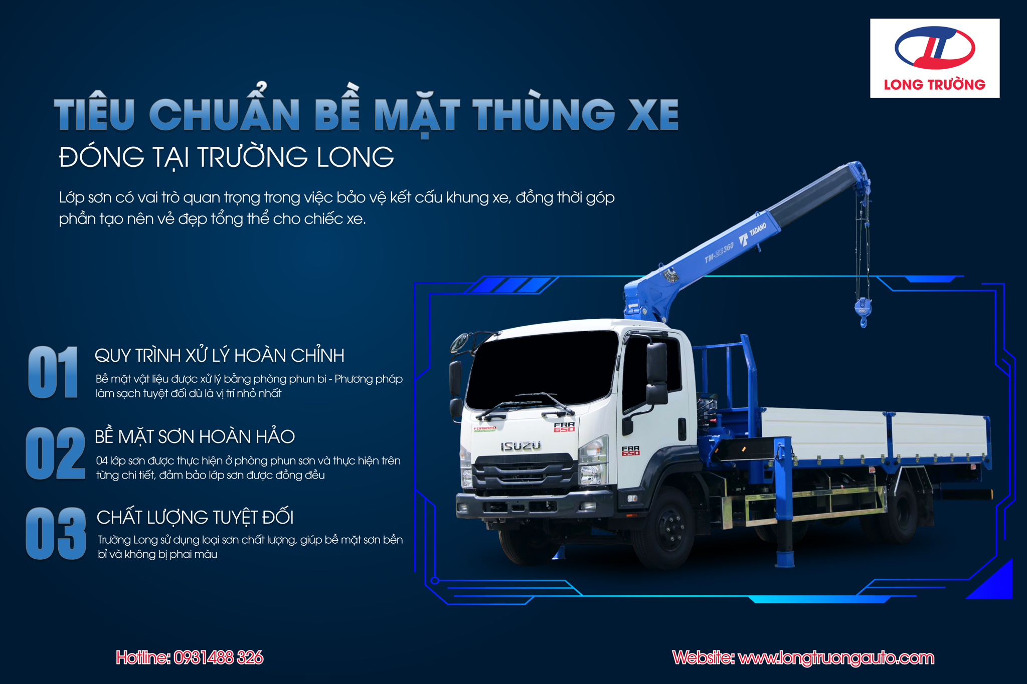 TIÊU CHUẨN BỀ MẶT THÙNG XE ĐÓNG TẠI LONG TRƯỜNG