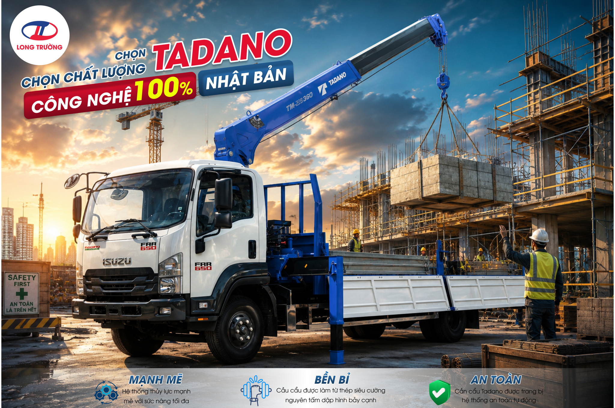 Xe tải cẩu Tadano – Đầu tư xứng đáng