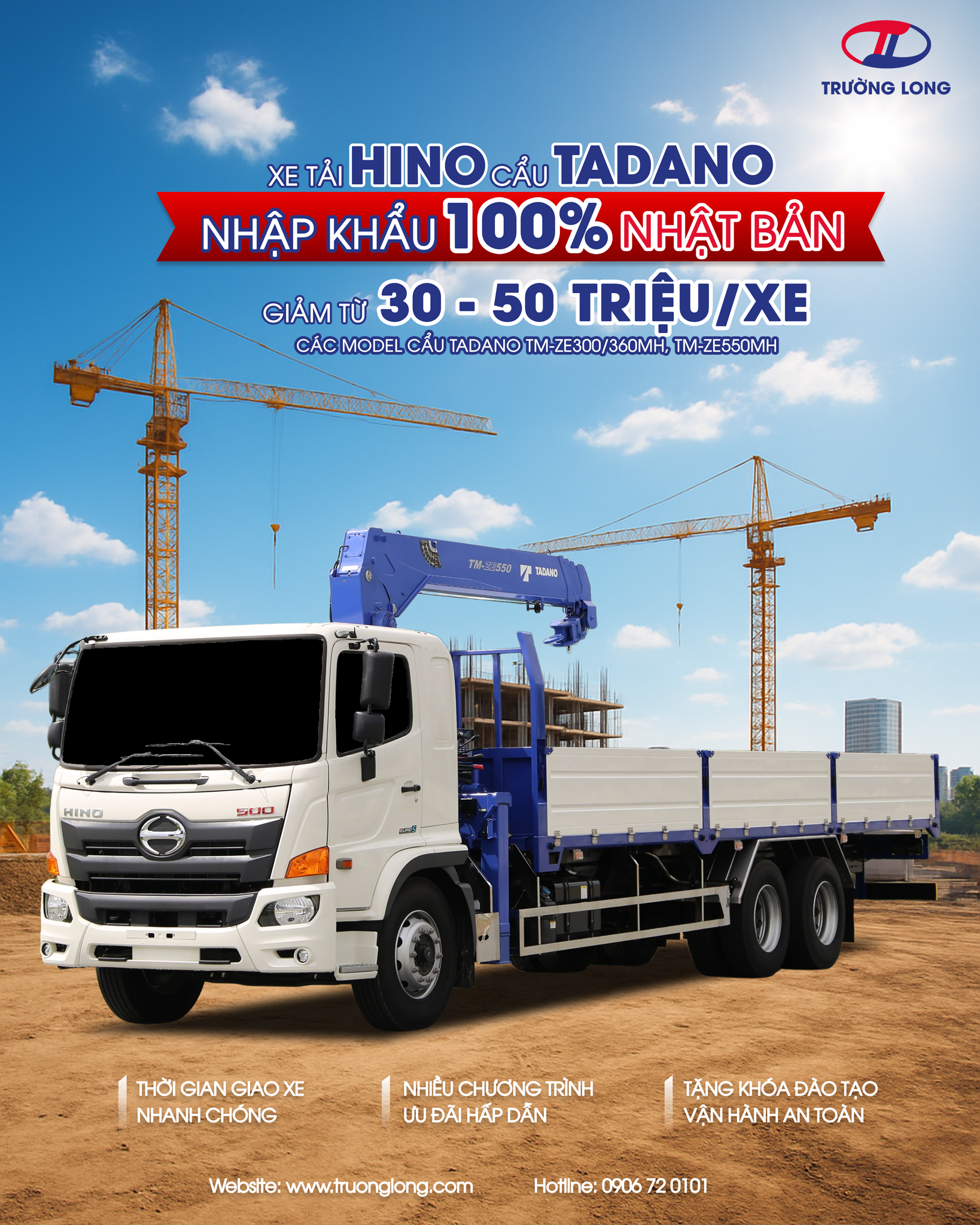 XE TẢI CẨU GIÁ TỐT NHẤT THỊ TRƯỜNG - ĐẦU TƯ HIỆU QUẢ CÙNG Ô TÔ LONG TRƯỜNG
