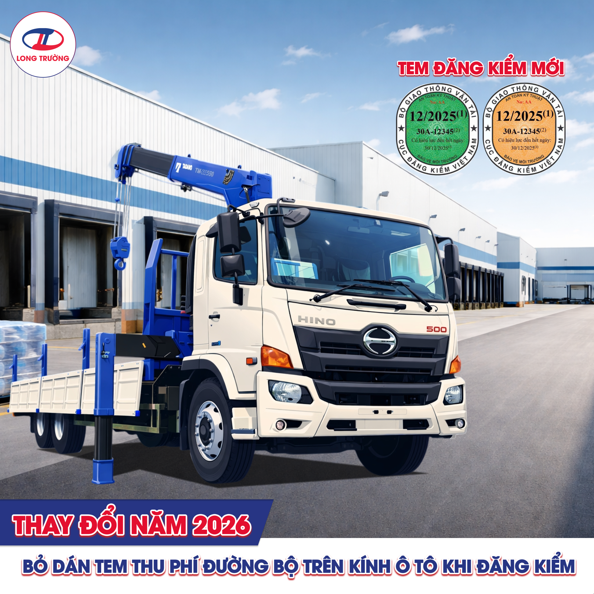 Bỏ dán tem thu phí đường bộ trên kính ô tô khi đăng kiểm