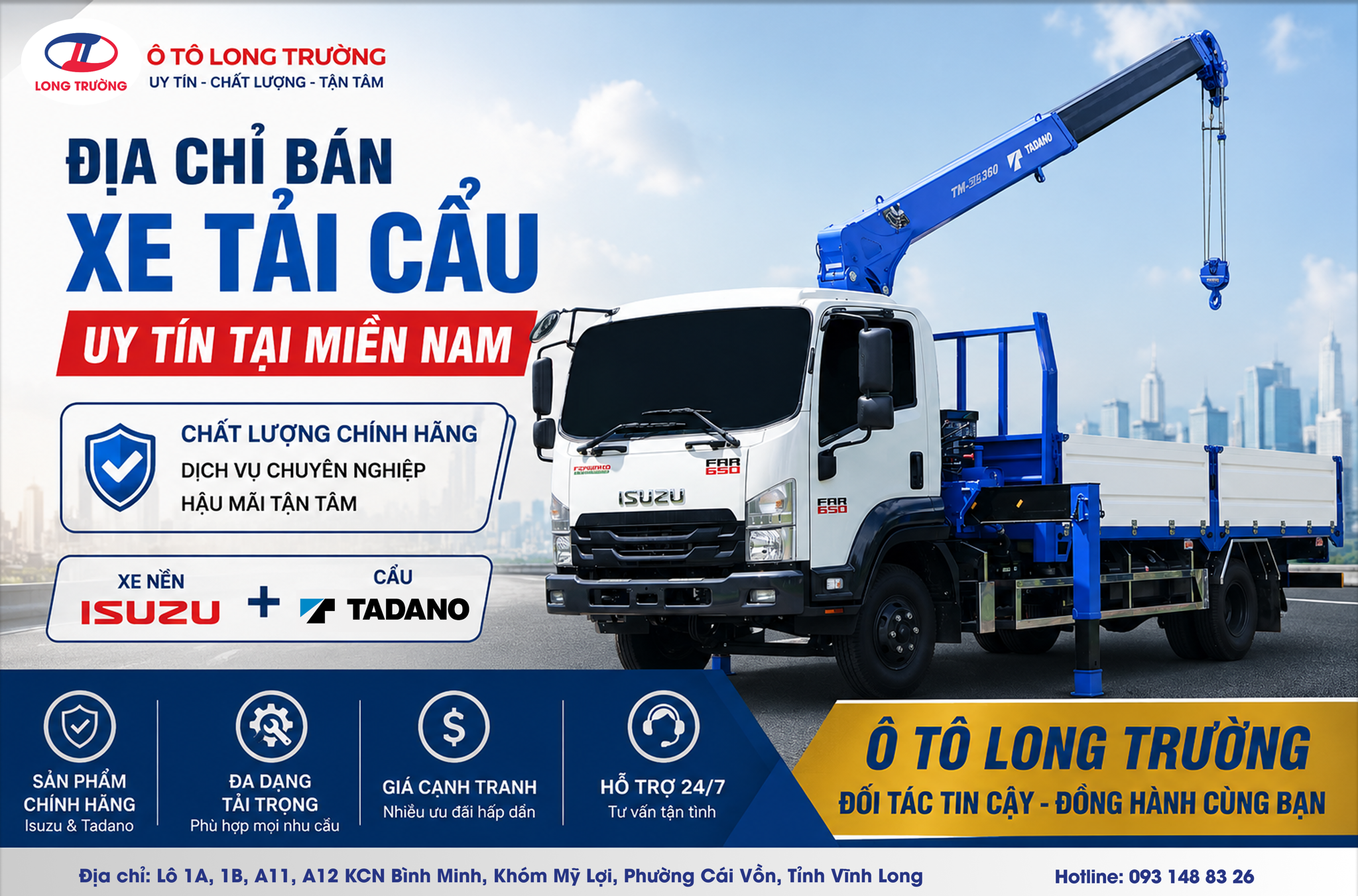 Nhà Cung Cấp Xe Tải Cẩu Uy Tín Khu Vực Miền Nam