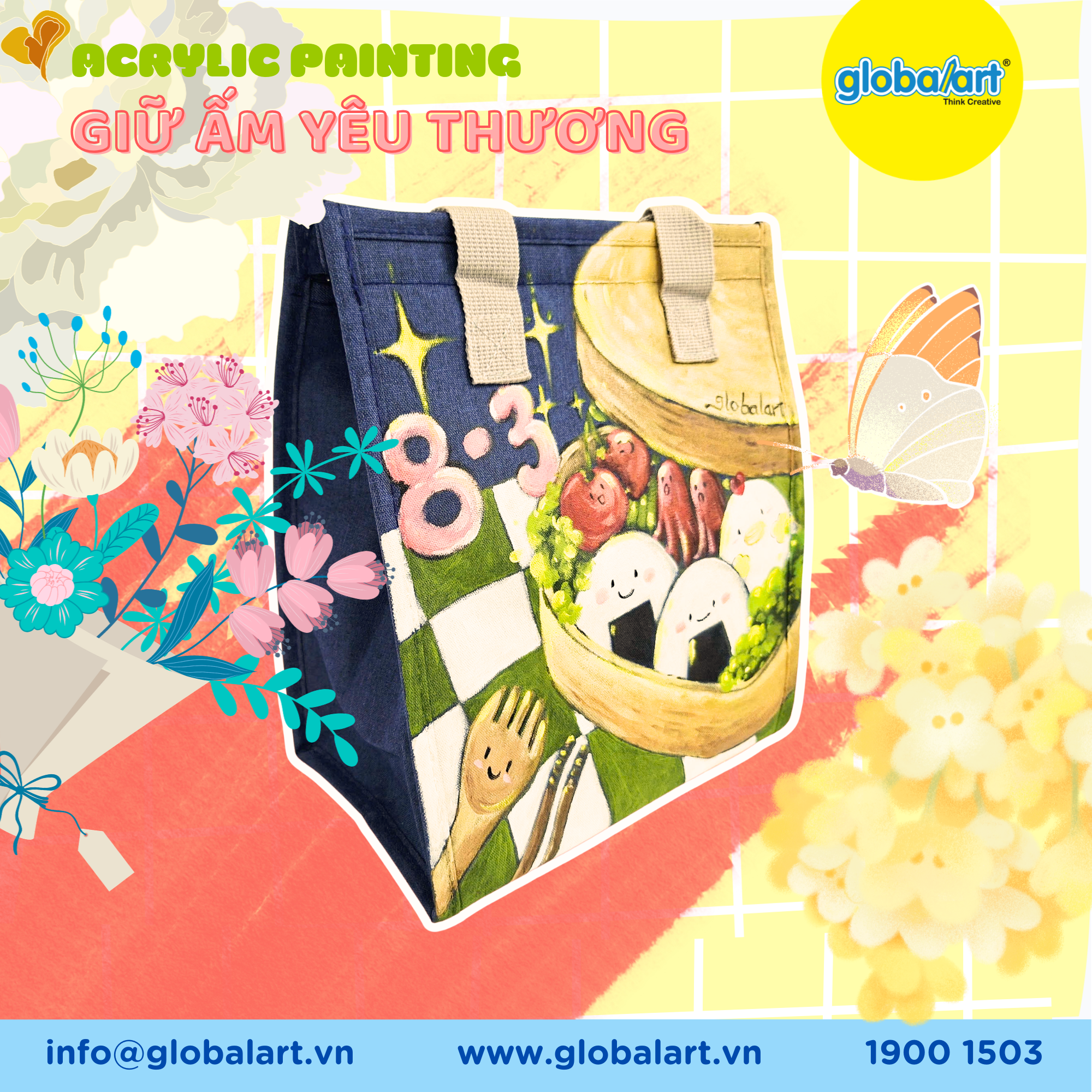 🌸 Giữ Ấm Yêu Thương – Hướng Dẫn Bé Trang Trí Túi Giữ Nhiệt Bằng Màu Acrylic Tặng Những Người Phụ Nữ Yêu Thương Nhân Dịp 8/3