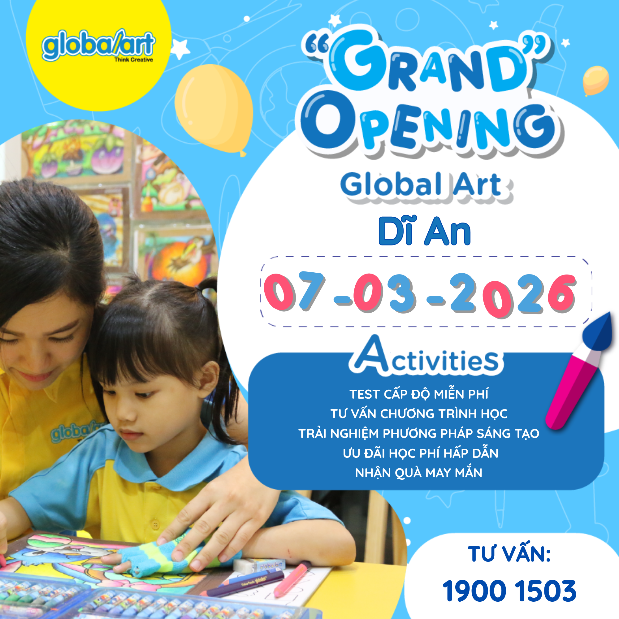 GRAND OPENING – GLOBAL ART DĨ AN]