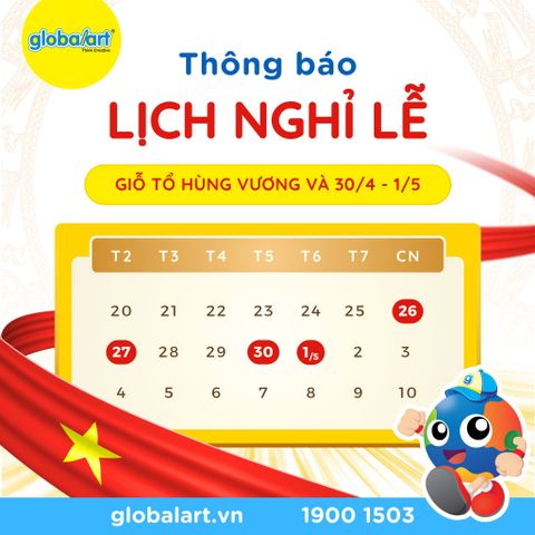 THÔNG BÁO LỊCH NGHỈ LỄ | GIỖ TỔ HÙNG VƯƠNG, 30/4 & 01/5