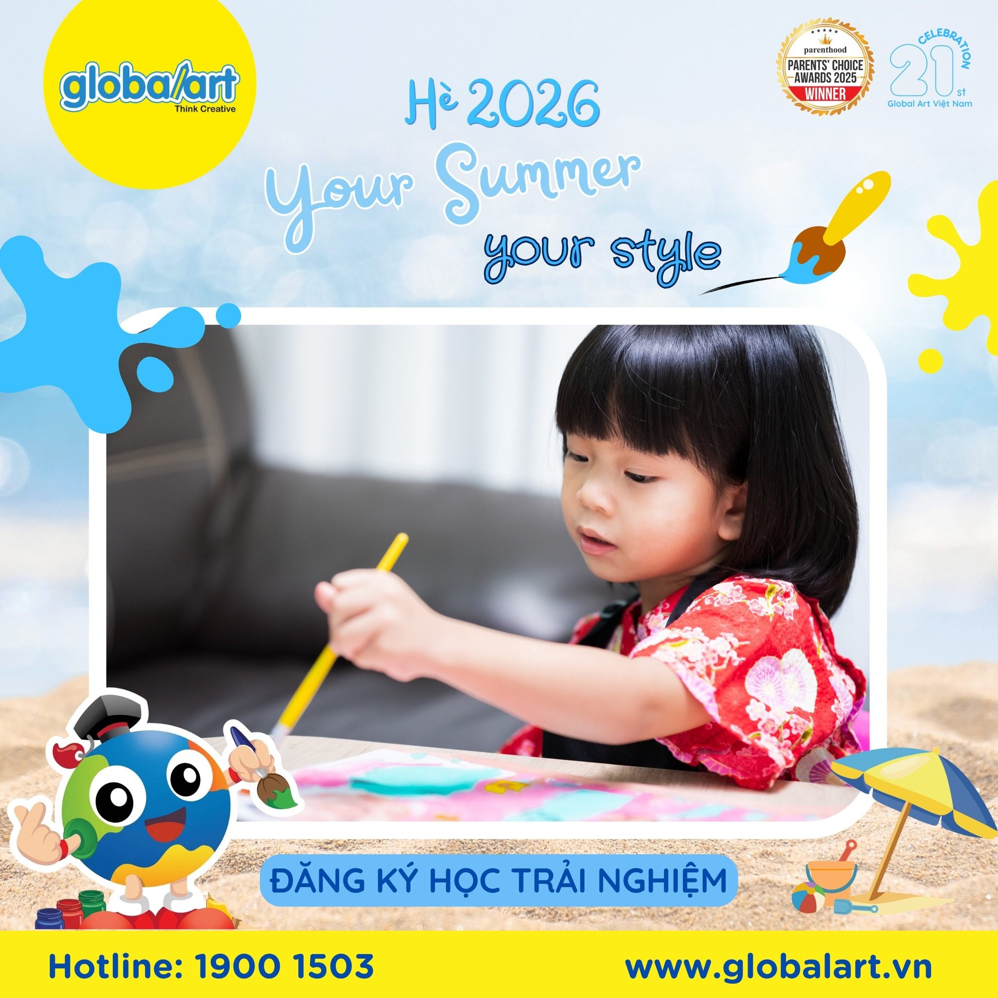 🌈 YOUR SUMMER, YOUR STYLE 2026 – TRẢI NGHIỆM THỬ KHÓA HÈ HOT NHẤT CÙNG GLOBAL ART! 🎨