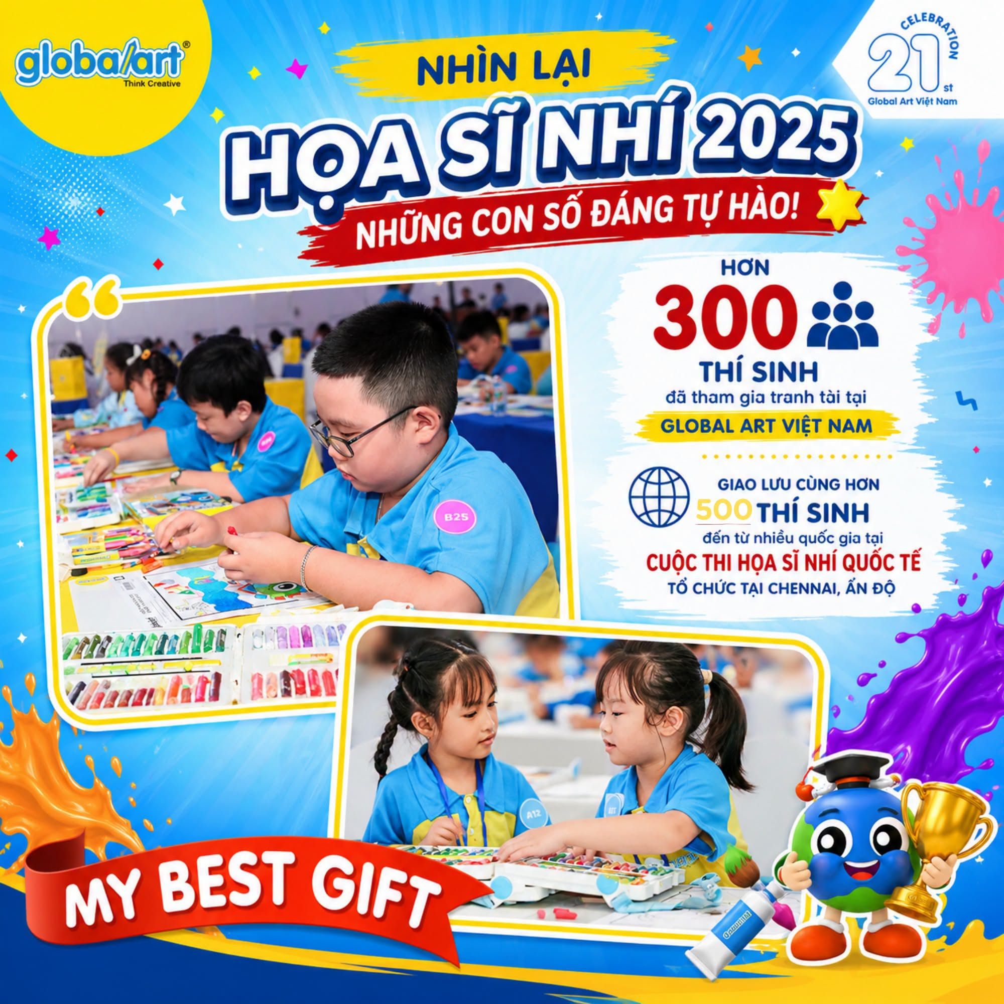 🎨 NHÌN LẠI HỌA SĨ NHÍ 2025 BẰNG NHỮNG CON SỐ ĐẦY TỰ HÀO 🏅