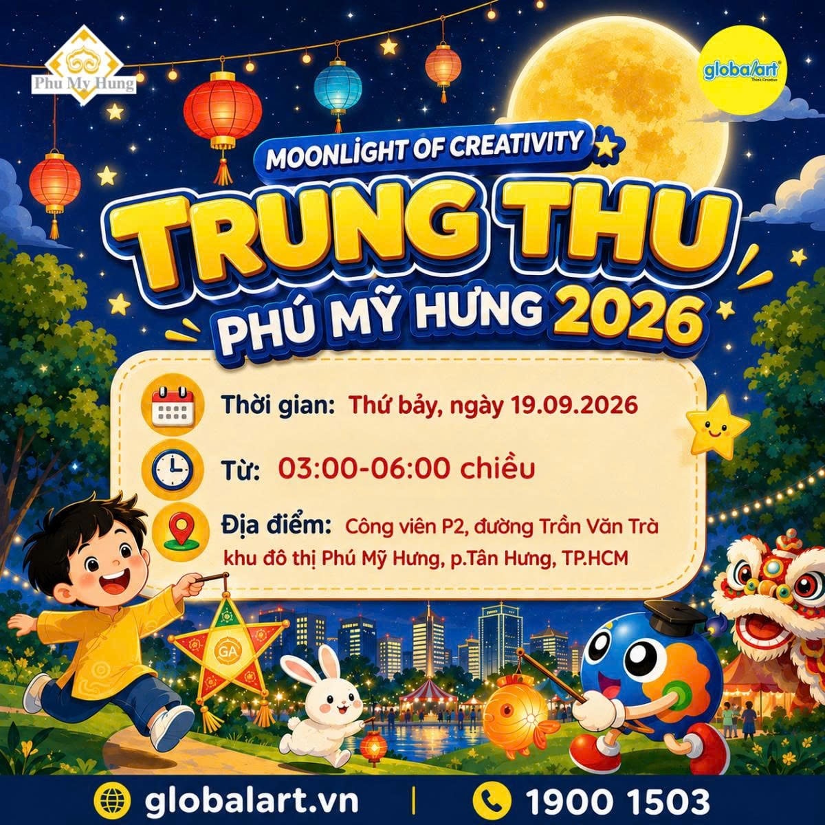 NGÀY HỘI TRUNG THU PHÚ MỸ HƯNG 2026 – SÂN CHƠI SÁNG TẠO DÀNH CHO THIẾU NHI