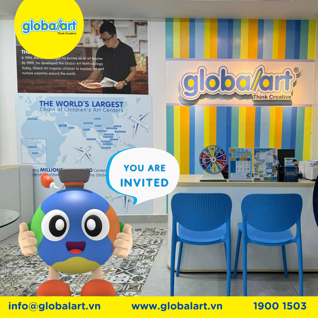 🎨 Khai trương Global Art Bến Nhà Rồng – Không gian Mỹ thuật Sáng tạo dành cho trẻ em Quận 4 🌈