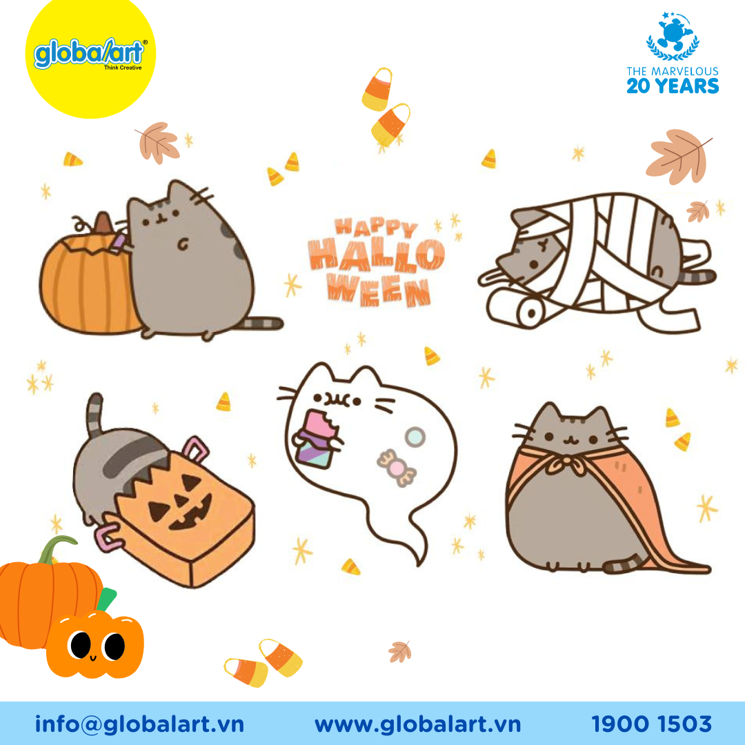 🎨 Hướng Dẫn Vẽ Mèo Dễ Thương Halloween – Cùng Bé Sáng Tạo Với Global Art